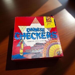 Vintage Chinese Checkers Board Milton Bradley Replacement Box Board Marbles
